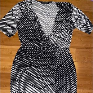 Short Sleeve Wrap Dress